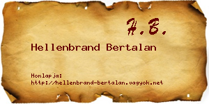 Hellenbrand Bertalan névjegykártya