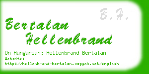 bertalan hellenbrand business card